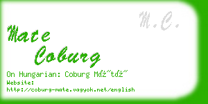 mate coburg business card